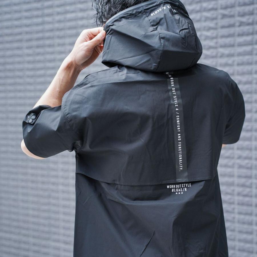 LUXE/R GOLF ラグジュゴルフ 半袖 ジップアップパーカー ストレッチ ナイロン系 メンズ レディース  M L XL  26年夏モデル 通気システム ゆったりサイズ | LUXE/R | 06