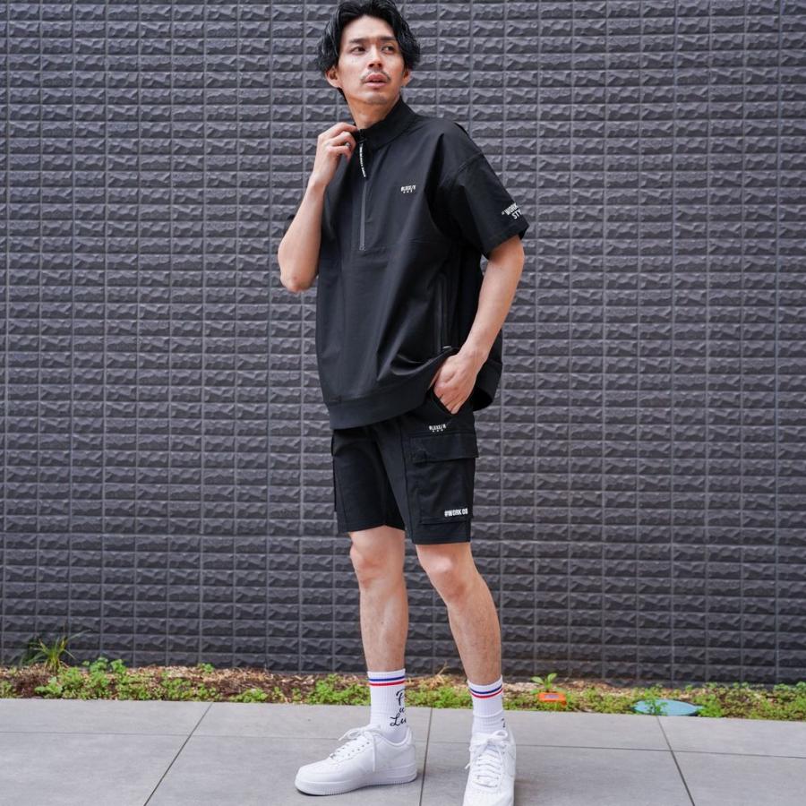 LUXE/R GOLF ラグジュゴルフ ゴルフウェア ハーフジップアップ スタンドカラー メンズ レディース 半袖 ストレッチ ブロード 止水ジップ ゆったりサイズ | LUXE/R | 02