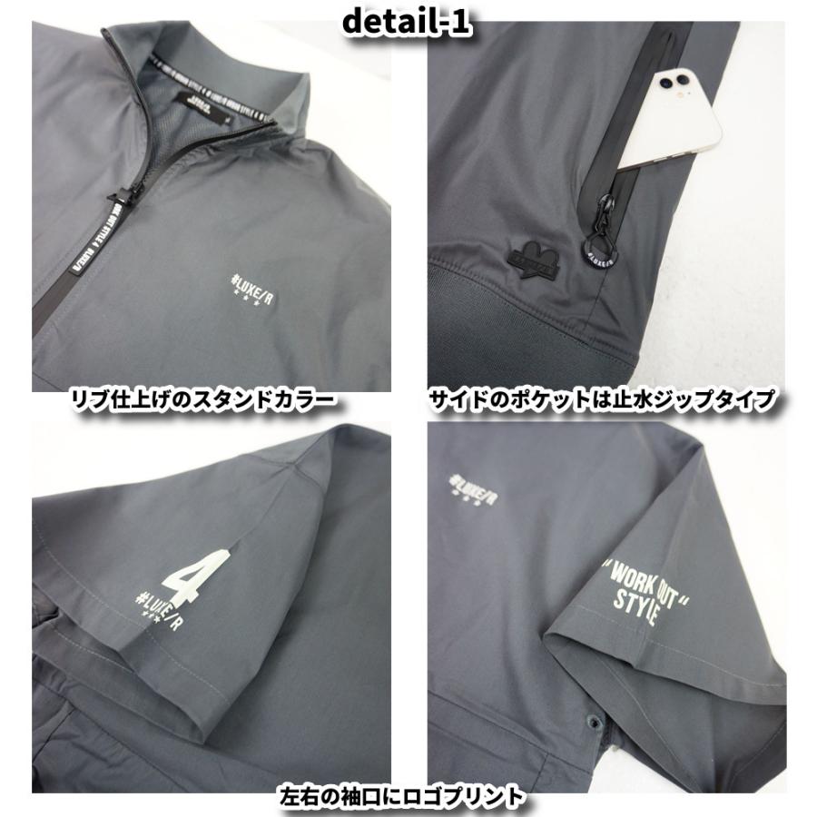 LUXE/R GOLF ラグジュゴルフ ゴルフウェア ハーフジップアップ スタンドカラー メンズ レディース 半袖 ストレッチ ブロード 止水ジップ ゆったりサイズ | LUXE/R | 05