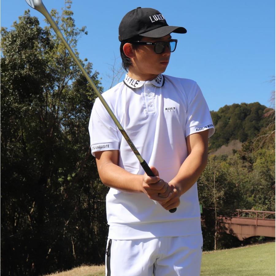 LUXE/R GOLF ラグジュゴルフ ゴルフウェア ポロシャツ メンズ レディース スムース ストレッチ エリロゴ 半袖  シンプルデザイン 2026 夏 吸水速乾 | LUXE/R | 01