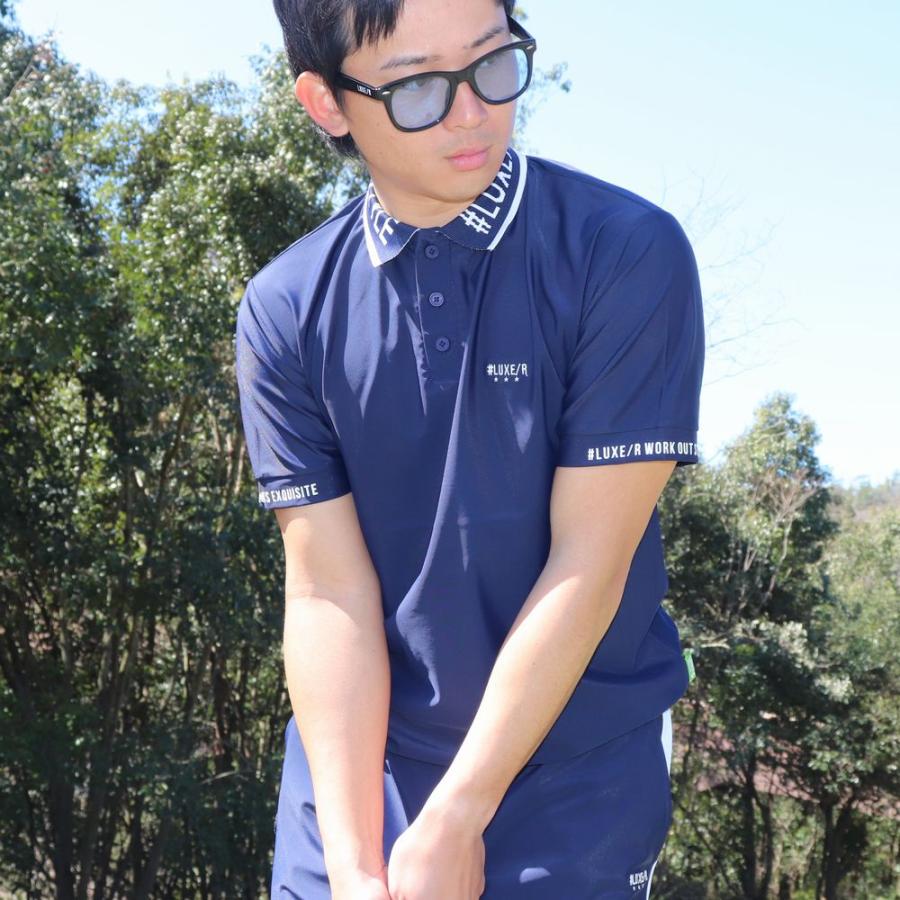 LUXE/R GOLF ラグジュゴルフ ゴルフウェア ポロシャツ メンズ レディース スムース ストレッチ エリロゴ 半袖  シンプルデザイン 2026 夏 吸水速乾 | LUXE/R | 02
