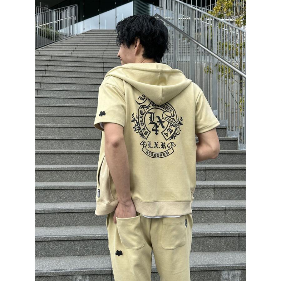 LUXE/R ラグジュ 半袖 ジップアップ パーカー メンズ レディース 男女兼用 ポリスウェード サマースウェード M L XL セットアップ可能 ラグジュアリー 2026夏 | LUXE/R | 03