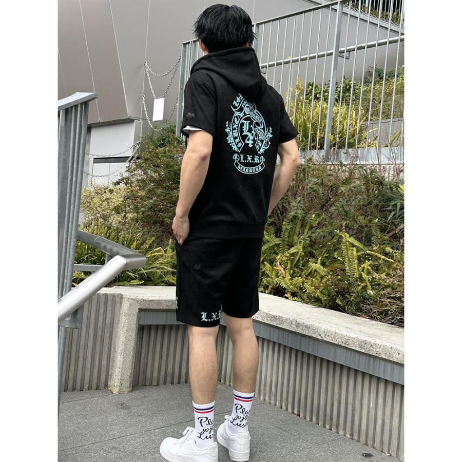 LUXE/R ラグジュ 半袖 ジップアップ パーカー メンズ レディース 男女兼用 ポリスウェード サマースウェード M L XL セットアップ可能 ラグジュアリー 2026夏 | LUXE/R | 04