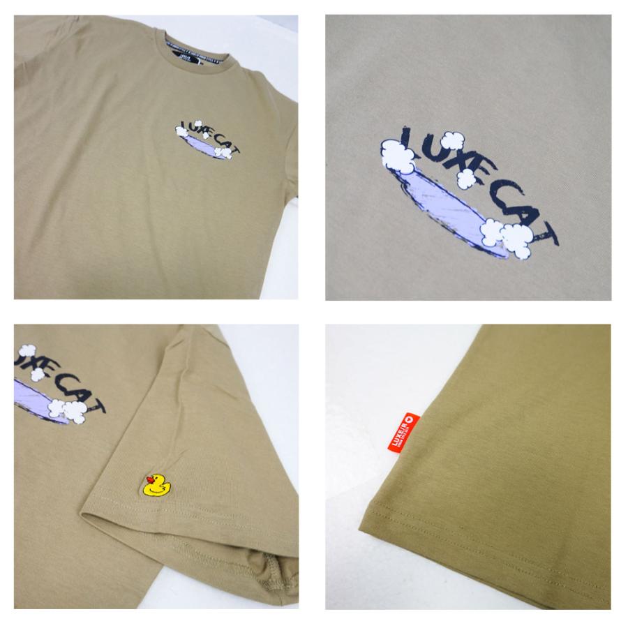 LUXE/R ラグジュ Tシャツ 半袖 メンズ レディース 男女兼用  ネコ プリント クルーネック M L XL 2026夏 コットン ヘビーウェイト | LUXE/R | 02