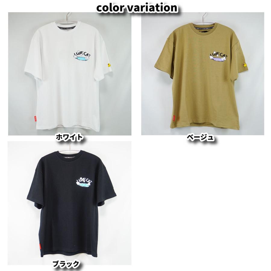 LUXE/R ラグジュ Tシャツ 半袖 メンズ レディース 男女兼用  ネコ プリント クルーネック M L XL 2026夏 コットン ヘビーウェイト | LUXE/R | 04