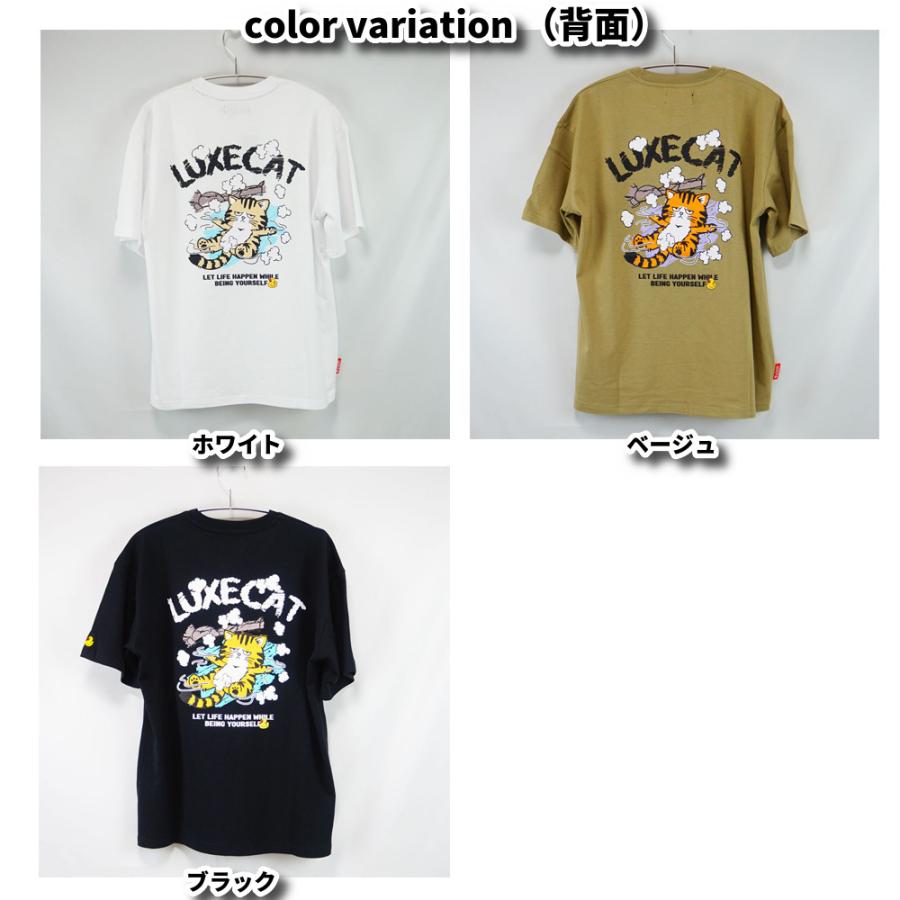LUXE/R ラグジュ Tシャツ 半袖 メンズ レディース 男女兼用  ネコ プリント クルーネック M L XL 2026夏 コットン ヘビーウェイト | LUXE/R | 05