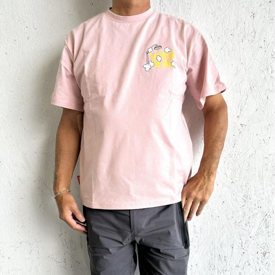 LUXE/R ラグジュ Tシャツ 半袖 メンズ レディース 男女兼用  ベア クマ シャワー プリント クルーネック M L XL 2026夏 コットン ヘビーウェイト | LUXE/R | 01
