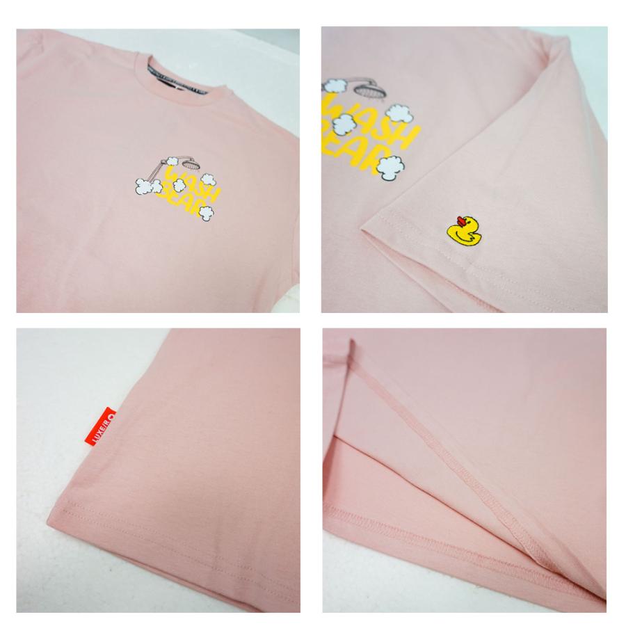 LUXE/R ラグジュ Tシャツ 半袖 メンズ レディース 男女兼用  ベア クマ シャワー プリント クルーネック M L XL 2026夏 コットン ヘビーウェイト | LUXE/R | 02