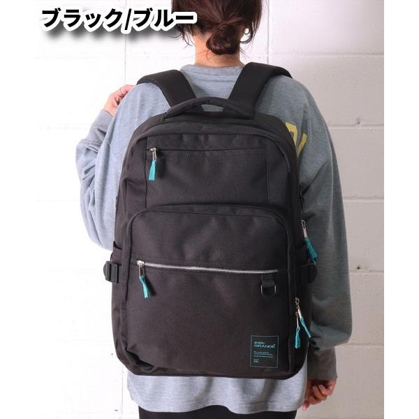 アネロ リュック メンズ レディース  anello 大容量 35リットル ナイロンキャンバス 撥水加工 シンプル ベーシック 正規品 通勤 通学 旅行 合宿 出張 PC収納 | anello GRANDE | 06