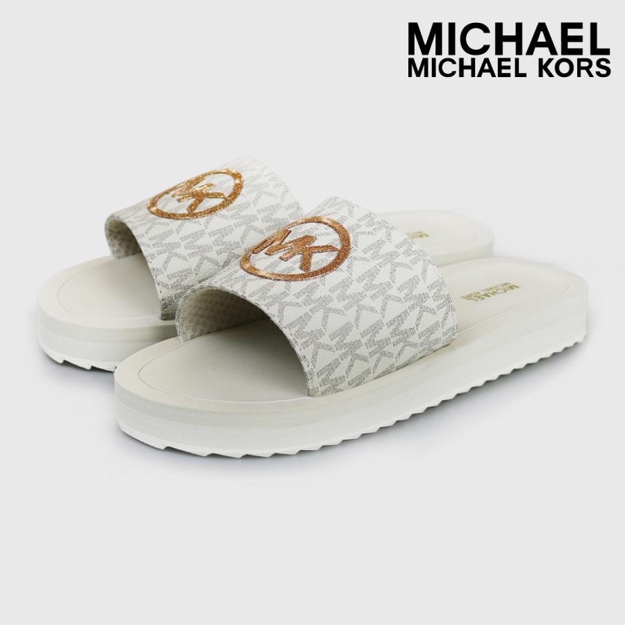 マイケルコース サンダル 厚底つっかけ モノグラム ラメ MICHAEL KORS マイケルコース サンダル 厚底つっかけ モノグラム ラメ MICHAEL KORS