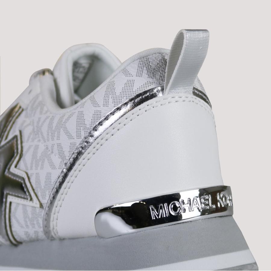 マイケル コース スニーカー MICHAEL KORS ジュニア ジュニア企画サイズ BILLIE DASH ビリー ダッシュ ホワイト シルバー  MK ロゴ モノグラム | MICHAEL KORS | 07