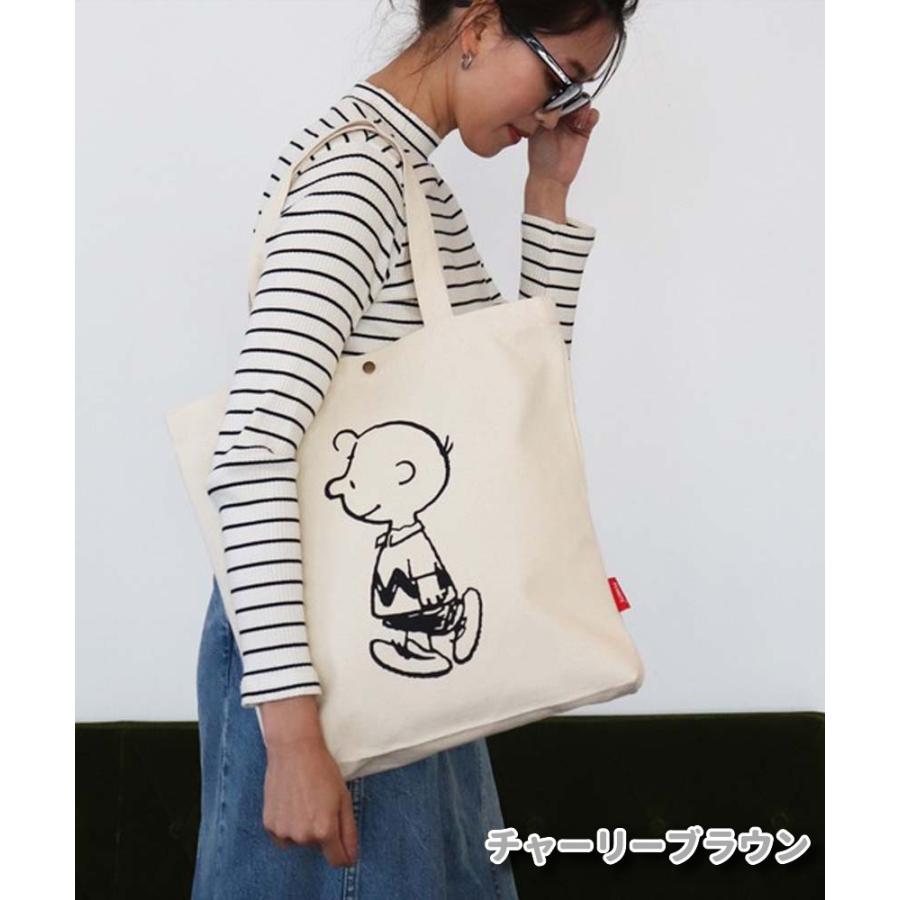 スヌーピー トートバッグ  帆布 キャンバス 買い物バッグ ショッピングバッグ レッスンバッグ 正規品 A4 B4 オラフ チャーリーブラウン ウッドストック SNOOPY | ブランド登録なし | 05