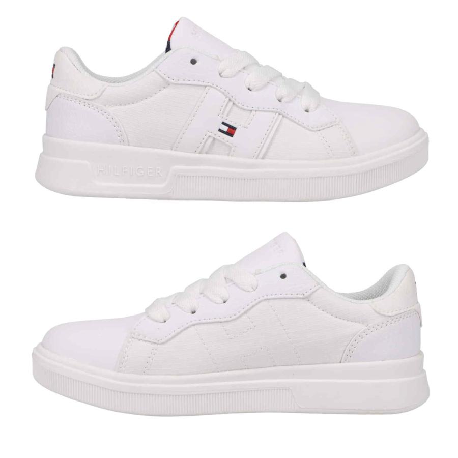 トミーヒルフィガー TOMMY HILFIGER スニーカー ジュニア企画サイズ  ケイマン 3.0  CAYMAN 3.0 ホワイト フェイクレザー 合皮スニーカー | TOMMY HILFIGER | 02