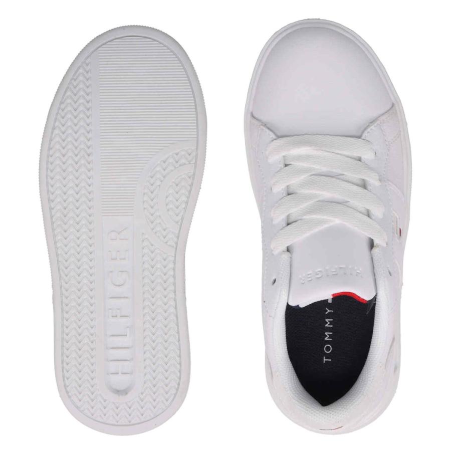 トミーヒルフィガー TOMMY HILFIGER スニーカー ジュニア企画サイズ  ケイマン 3.0  CAYMAN 3.0 ホワイト フェイクレザー 合皮スニーカー | TOMMY HILFIGER | 04