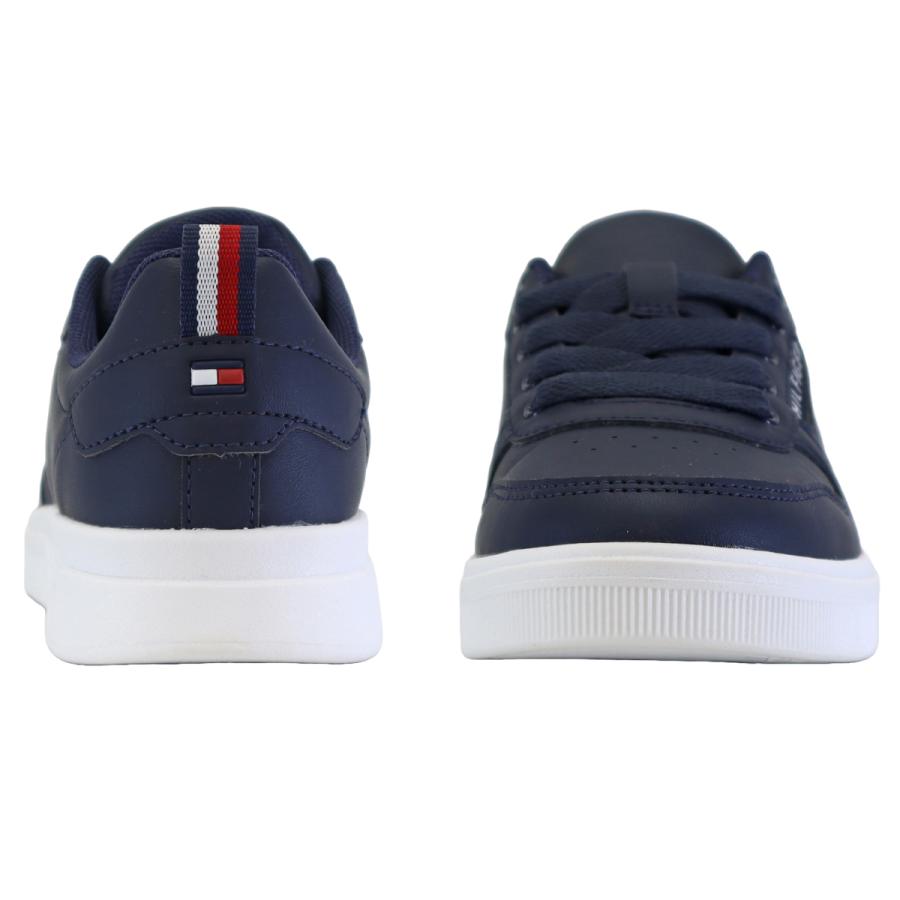 トミーヒルフィガー TOMMY HILFIGER スニーカー ジュニア企画サイズ  シンプル フェイクレザー 合皮 ネイビー ロゴ きれいめ | TOMMY HILFIGER | 03