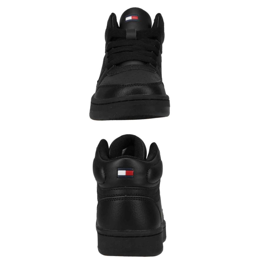 トミーヒルフィガー TOMMY HILFIGER スニーカー ジュニア企画サイズ   ザ ケイド ミッド ブラック フェイクレザー 合皮スニーカー CADE MID | TOMMY HILFIGER | 04