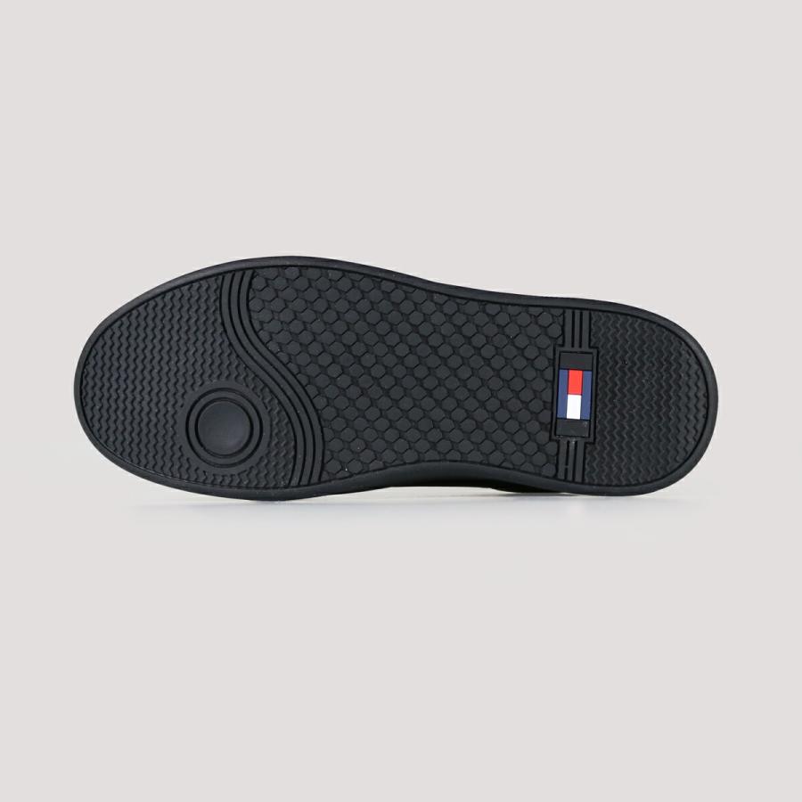 トミーヒルフィガー TOMMY HILFIGER スニーカー ジュニア企画サイズ  ケード コート ロー  ブラック フェイクレザー 合皮スニーカー | TOMMY HILFIGER | 03