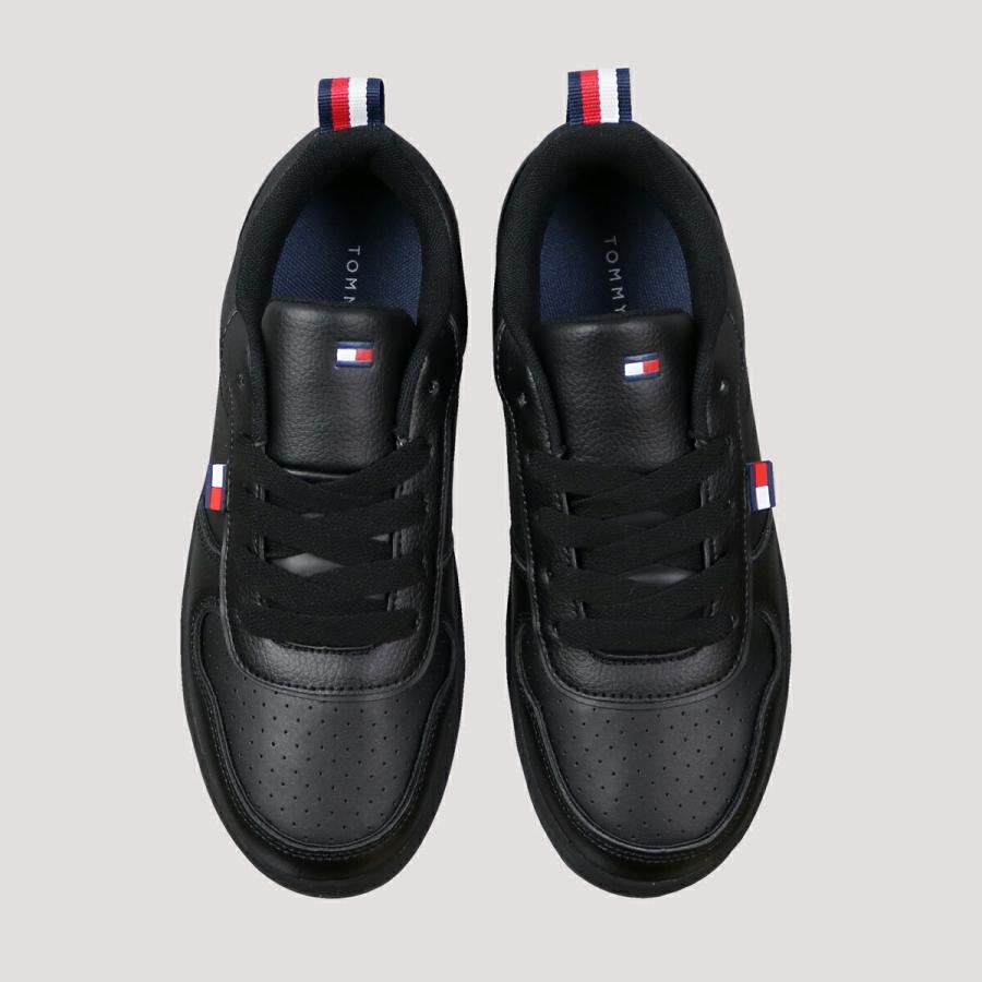 トミーヒルフィガー TOMMY HILFIGER スニーカー ジュニア企画サイズ  ケード コート ロー  ブラック フェイクレザー 合皮スニーカー | TOMMY HILFIGER | 04