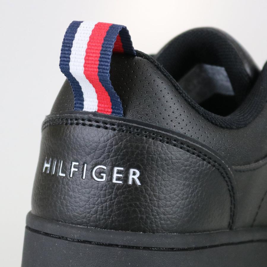 トミーヒルフィガー TOMMY HILFIGER スニーカー ジュニア企画サイズ  ケード コート ロー  ブラック フェイクレザー 合皮スニーカー | TOMMY HILFIGER | 07