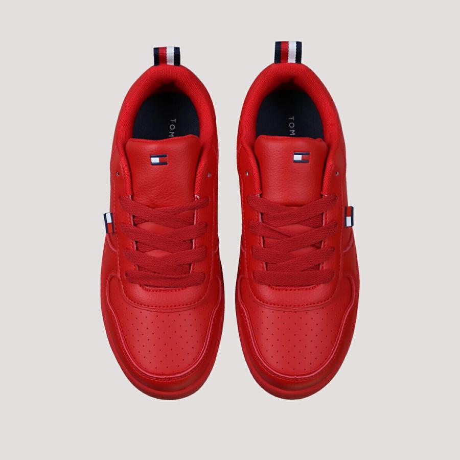 トミーヒルフィガー TOMMY HILFIGER スニーカー ジュニア企画サイズ  ケード コート ロー  レッド フェイクレザー 合皮スニーカー | TOMMY HILFIGER | 04