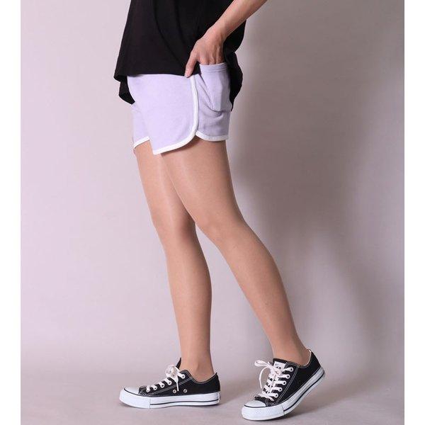 ショートパンツ レディース ミニ裏毛 サイドライン ルームウェア 部屋着 プチプラ ダンス ジム ワンマイルウェア ウェストゴム | ブランド登録なし | 04