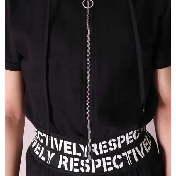 パーカー ジップアップ レディース  ショート丈 ミニ裏毛  スウェットパーカー  セットアップ可能 ロゴ ダンス | ブランド登録なし | 04