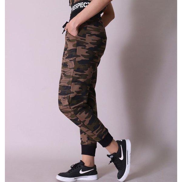 ジョガーパンツ スウェットパンツ レディース ダンス ジム ワンマイルウェア アンクル丈 セットアップ可能 ロゴ ブラック カモフラ | ブランド登録なし | 02