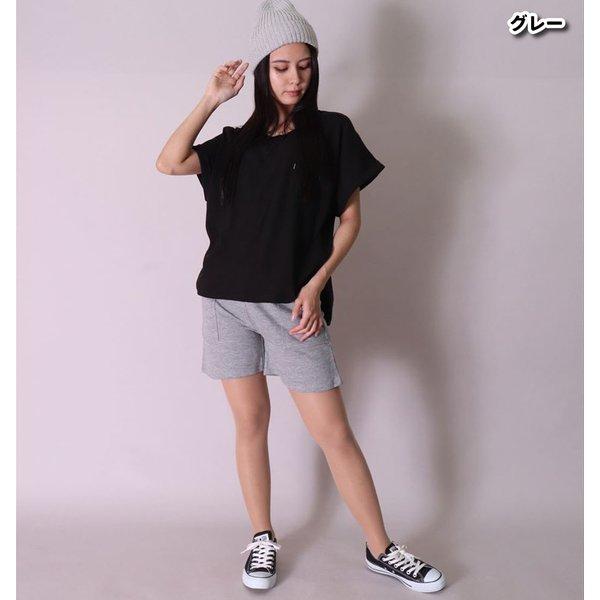 ショートパンツ レディース ミニ裏毛 ルームウェア 部屋着 プチプラ ダンス ジム ワンマイルウェア ウェストゴム スウェット | ブランド登録なし | 01