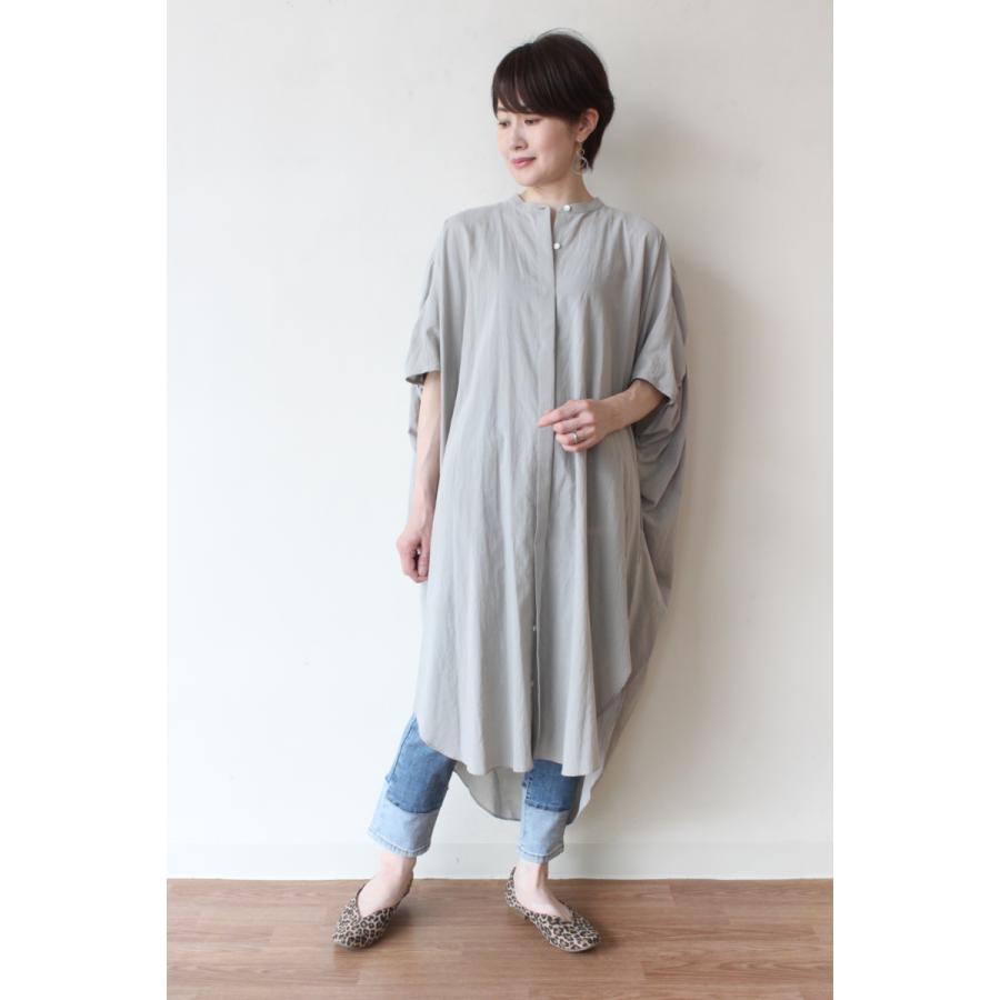 パシオーネ（PASSIONE）ギャザー入りコクーンシルエットワンピース  