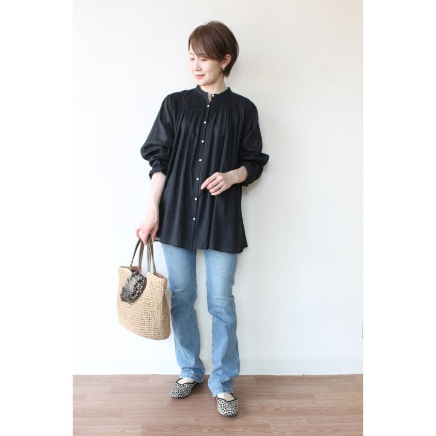 Cafune カフネ（CAFUNE）ピンタックギャザーブラウス／ブラック : CREEKS ONLINE SHOP Yahoo!店 - 通販 ...