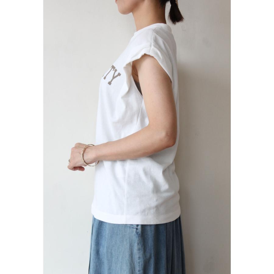 PASSIONE（パシオーネ） フレンチスリーブロゴTシャツ／オフ : CREEKS