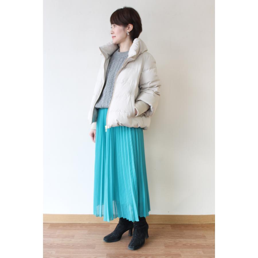 PASSIONE（パシオーネ） 袖リブダウンジャケット／アイボリー : CREEKS