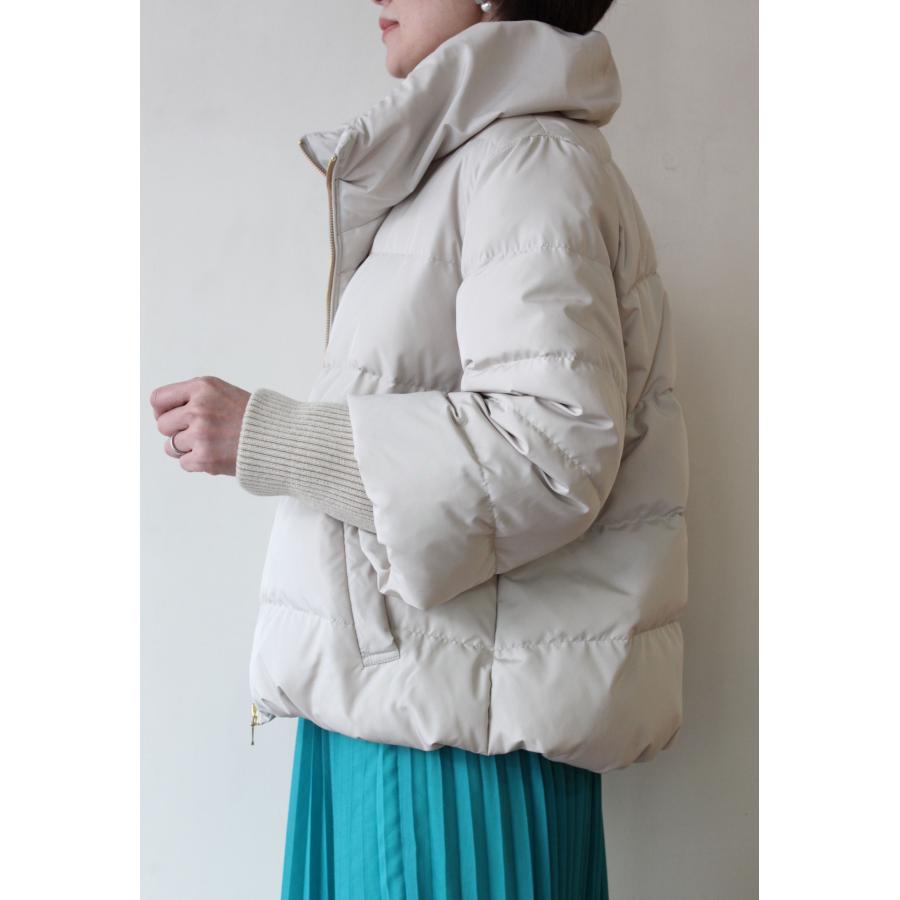 PASSIONE（パシオーネ） 袖リブダウンジャケット／アイボリー : CREEKS