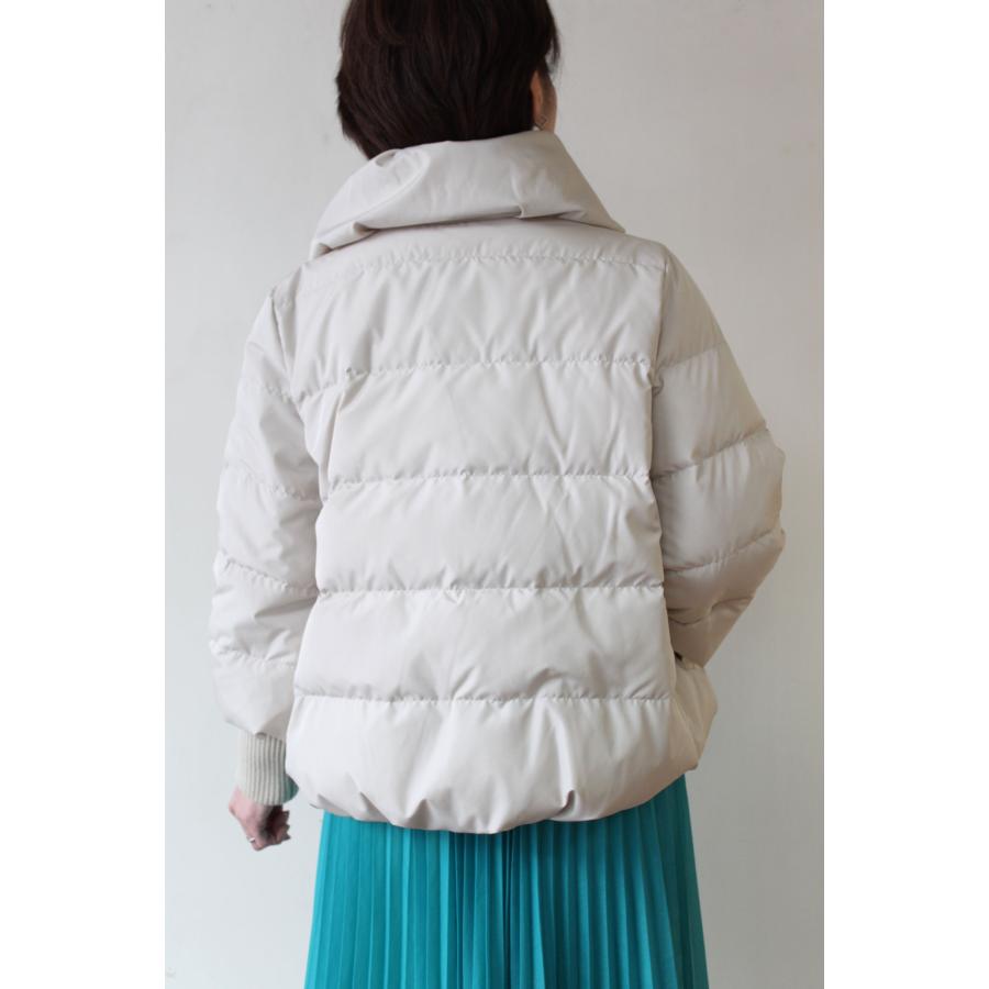 PASSIONE（パシオーネ） 袖リブダウンジャケット／アイボリー : CREEKS