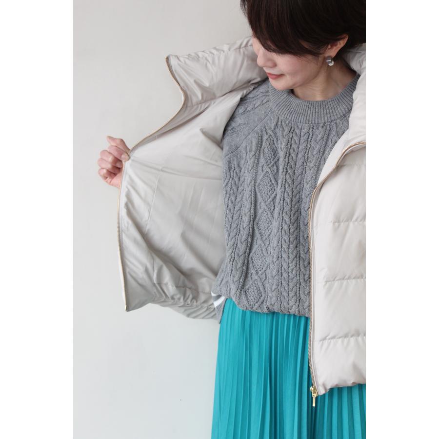 PASSIONE（パシオーネ） 袖リブダウンジャケット／アイボリー : CREEKS