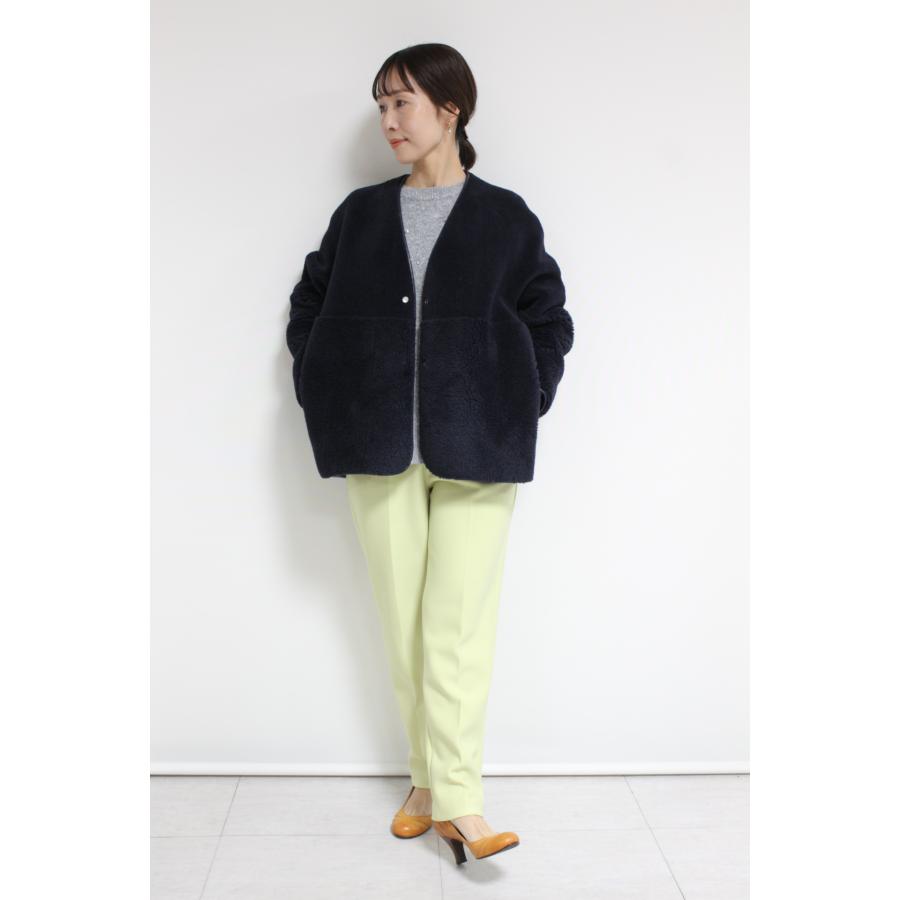 PASSIONE（パシオーネ） ボア×スェードリバーシブルVネックカラー