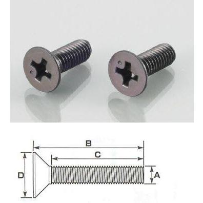 K-CON キタココンビニパーツ マスターシリンダーキャップビス カラー：ブラック／サイズ：(長さ/B)12mm×(ネジ部/C)9mm ブレーキ | KーCON