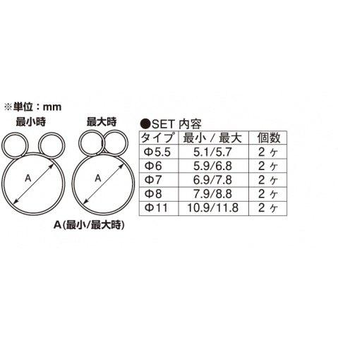 K-CON K-CON:キタココンビニパーツ ステンレスホースクリップセット｜webike02｜02