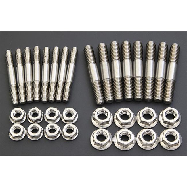 PMC ピーエムシー Z/KZ エキゾーストスタッドボルトセット サイズ：8mm Z1000A Z750D1 Z1R Z1000MK2 Z750FX-1 KAWASAKI カワサキ スタッドボルト エンジン | PMC