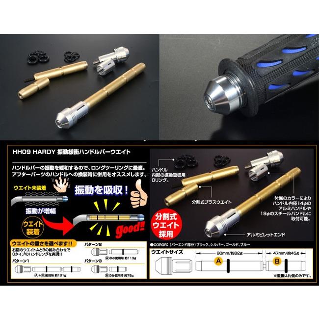 HARDY ハーディー 振動緩衝ハンドルバーウエイト カラー：シルバー その他ハンドルオプション・補修部品 ハンドル