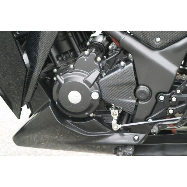 A-TECH エーテック フロントスプロケットカバー 素材：カーボンケブラー CBR250R (2011-) HONDA ホンダ スプロケットカバー 外装の画像