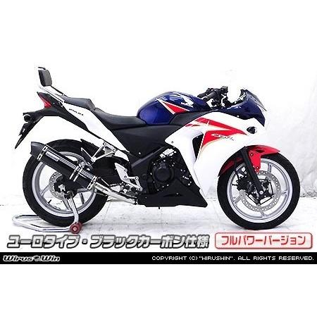 WirusWin ウイルズウィン スリップオンマフラー ユーロタイプ【フルパワーバージョン】 サイレンサー素材：ステンレス仕様 CBR250R HONDA ホンダ マフラーの画像
