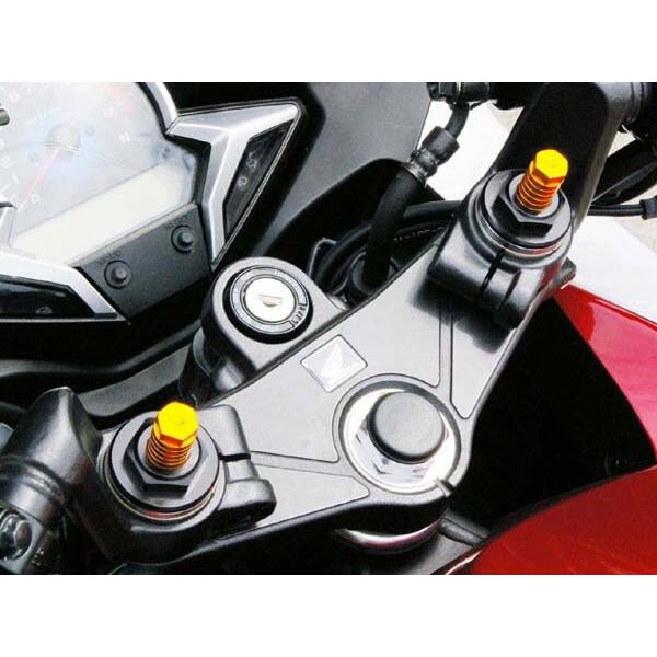 BABYFACE ベビーフェイス フロントフォークトップキャップ カラー：シルバー CBR250R HONDA ホンダ フロントイニシャルアジャスター サスペンション 足回りの画像