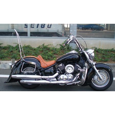 American Dreams アメリカンドリームス ロングディープフロントフェンダー 黒ゲルコート DSC1100専用 ドラッグスター1100クラシック YAMAHA ヤマハ 外装の画像