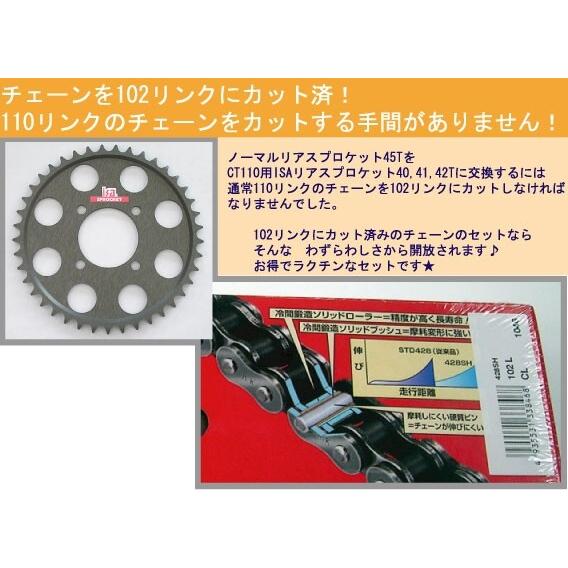 Moto Salgo（モトサルゴ） CT110 ISAスプロケット 41T & RK 428SH 102L