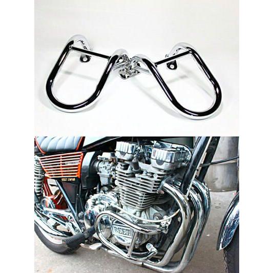 XJR400 エンジンガード メッキ2 ⁄ 前期 4HM XJR400 エンジンガード