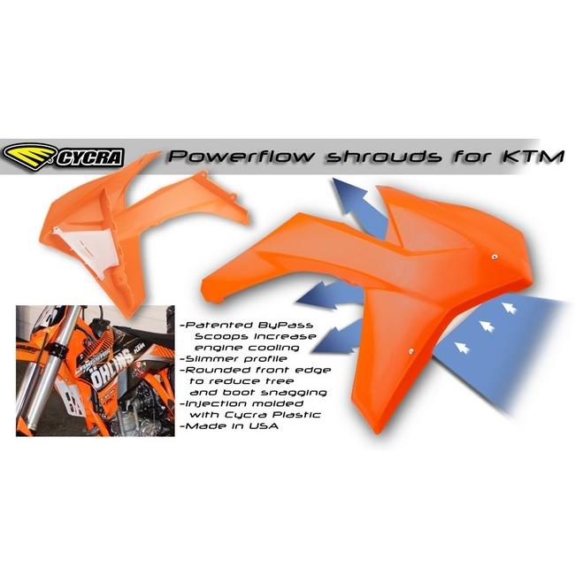 CYCRA サイクラ パワーフローインテークラジエターシュラウド 汎用 11-12 KTM ラジエーター 冷却関連 エンジンの画像