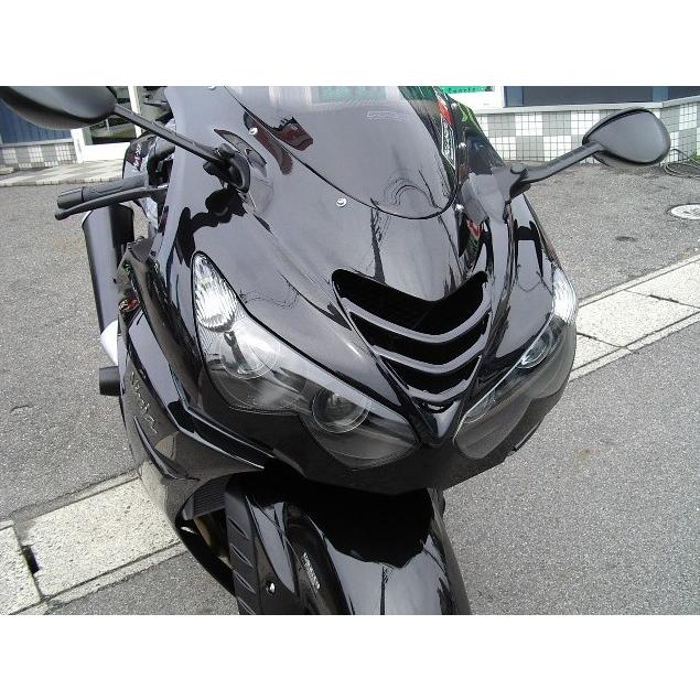 PLEASURE プレジャー ダクトルーバー カラー：メタリックスパークブラック塗装 Ninja ZX-14R KAWASAKI カワサキ エアスクープ・エアダクト 外装