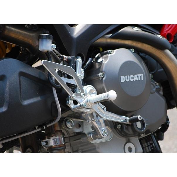 de LIGHT ディライト 4ポジションステップキット カラー：シルバー MONSTER1100EVO [モンスター] DUCATI ドゥカティ バックステップ ステップ 足回り_3