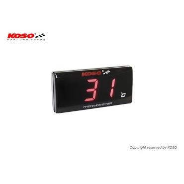 KOSO コーソー スーパースリムスタイルメーター 温度計レッド表示 多